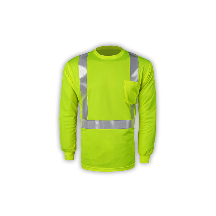 TL125C-2-XL LONG SLEEVED LIME CLASS 2 SHIRT