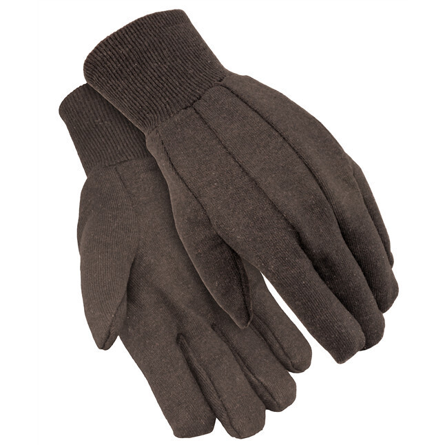T1-48 1 DOZEN 8OZ BROWN JERSEY GLOVES