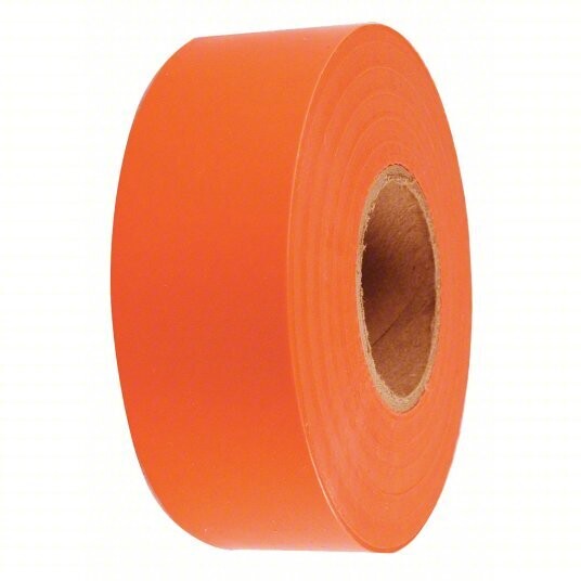 SINGLE ROLL FLOURSCENT ORANGE FLAGGING TAPE