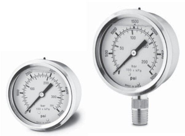 CF4P-004D  Pressure Gauge	Glycerine	1.5&quot;	1/8&quot; NPT	Center Back	0-60 PSI