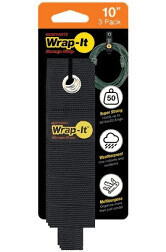 10&quot; HEAVY  DUTY VELCRO STRAPS 3 PACK WRAP IT