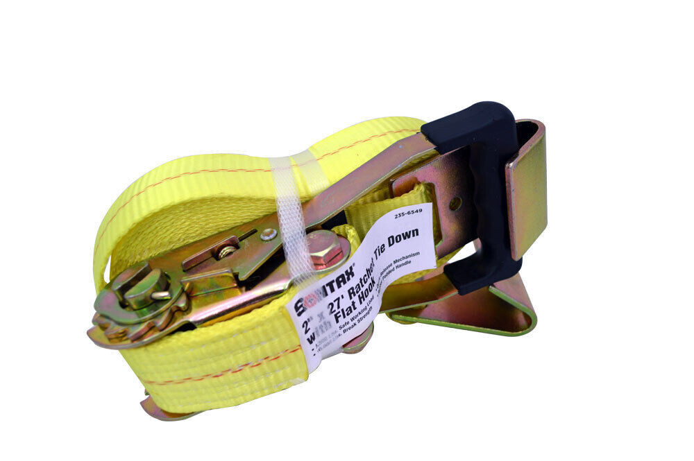 27 FT Ratchet Strap W/Flat Hook  235-6549