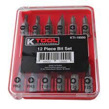 KTI-18000 12 PIECE Bit Set