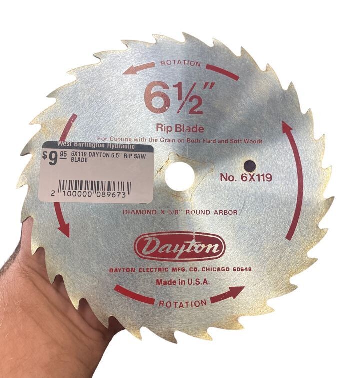 6X119 DAYTON 6.5&quot; RIP SAW BLADE