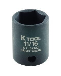 KTI-32122 SOCKET IMPACT 3/8 DRIVE 11/16