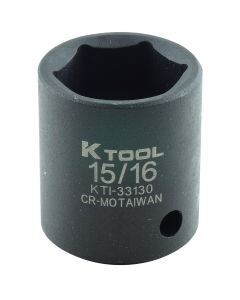 KTI-33130 SOCKET 1/2 DRIVE SHORT IMPACT 15/16