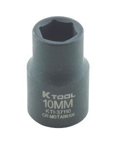 KTI-37110 SOCKET IMPACT METRIC SHORT 3/8 DRIVE 10MM