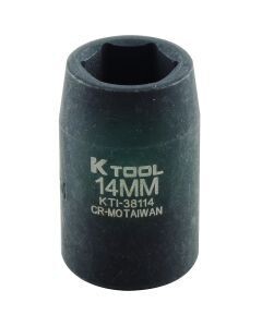 KTI-38114 SOCKET 1/2 DRIVE SHORT IMPACT 14MM