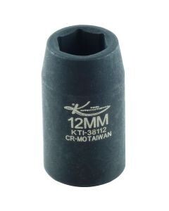 KTI-38112 SOCKET 1/2 DRIVE SHORT IMPACT 12MM