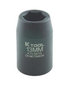 KTI-38113 SOCKET 1/2 DRIVE SHORT IMPACT 13MM
