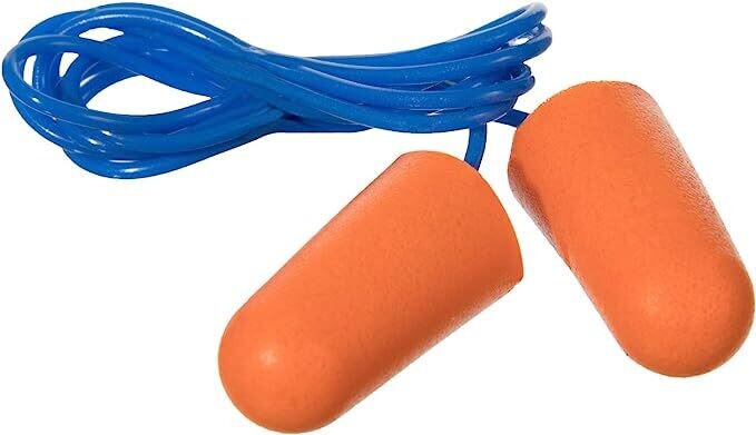 JORESTECH SAFETY EARPLUGS W/PVC CORD ORANGE 32DB