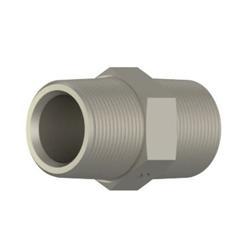 C3069X4 1/4&quot; MP x 1/4&quot; MP - Hex Pipe Nipple - Steel 5404-04-04