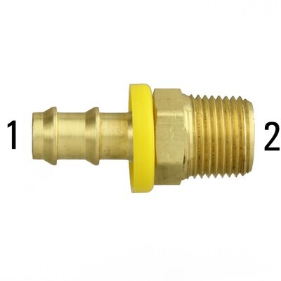10006B-104 272-06-04 Push-Lock Hose Barb - Male Pipe - Brass