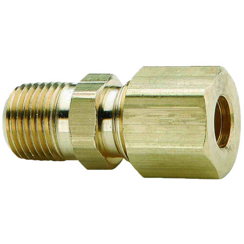 268-04-02 PT x MP - Male Connector - Poly Tube - Brass 268X4