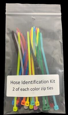 Hose Identification Kit 2 of each color zip ties