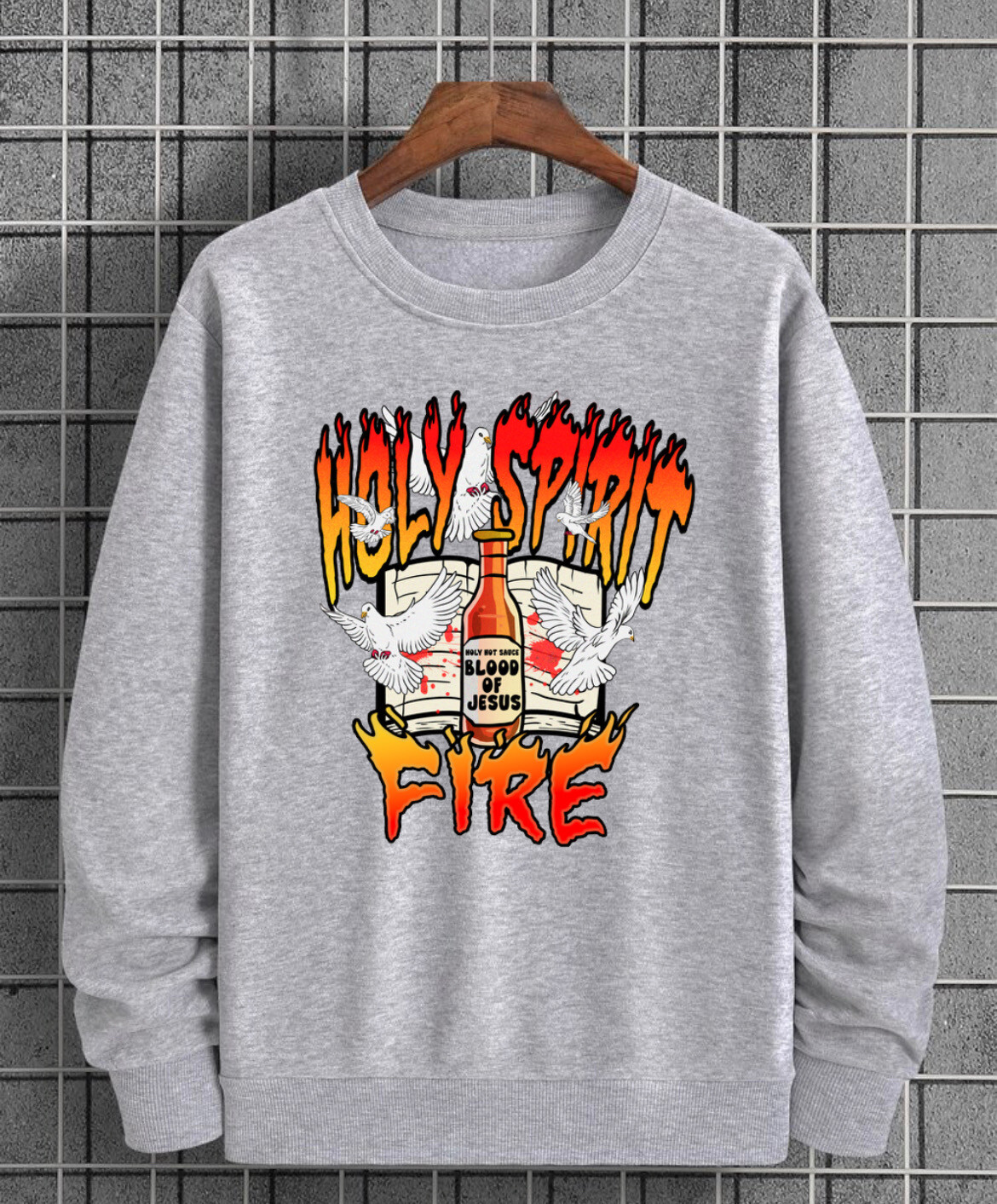 Holy Spirit Fire - Grey Sweater