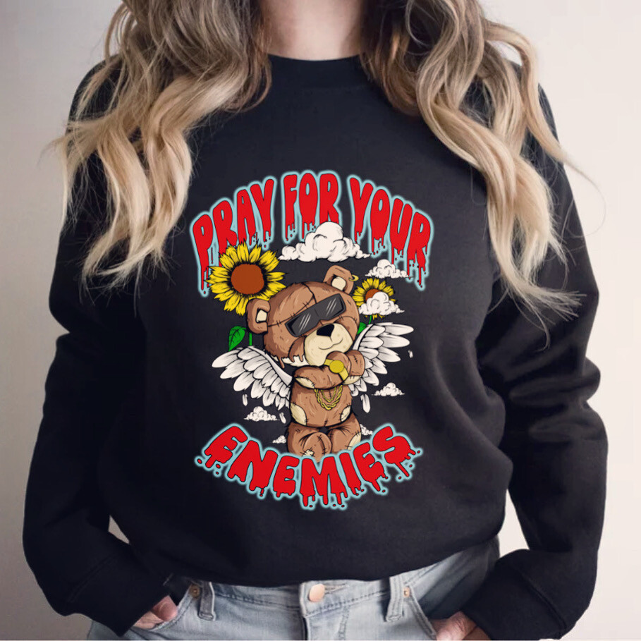 Pray For Your Enemies Black Sweater