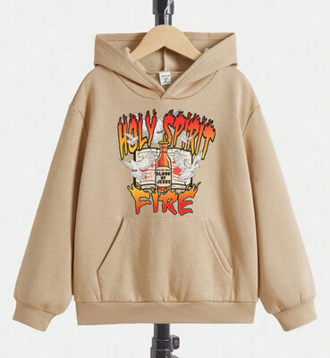 Holy Spirit Fire Hoodie / Tan