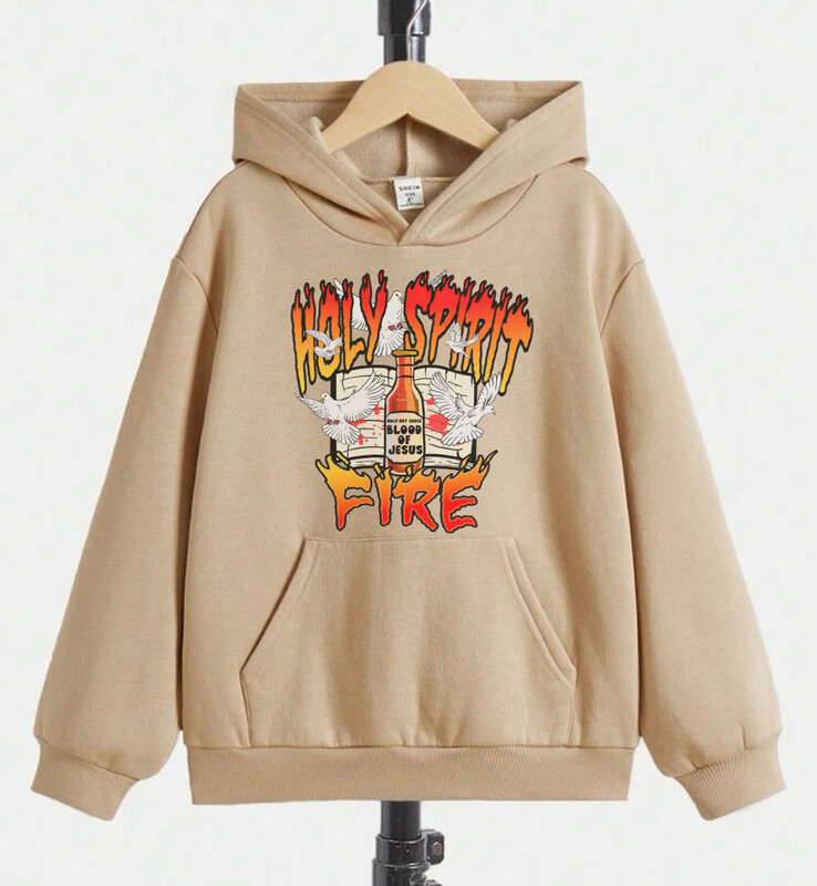 Holy Spirit Fire Hoodie / Tan