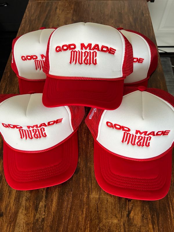 God Made Music Hat - Red