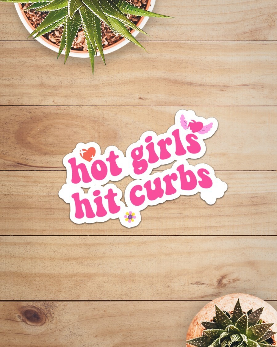 sticker hot girls hit curbs