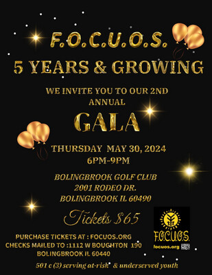 F.O.C.U.O.S. 2nd Annual GALA Tickets, Sponsorship & Donation Opportunities