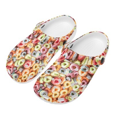 Breakfast Cereal Pattern Foam Clogs - 11 Styles Breakfast Cereal Pattern Foam Clogs - 11 Styles
