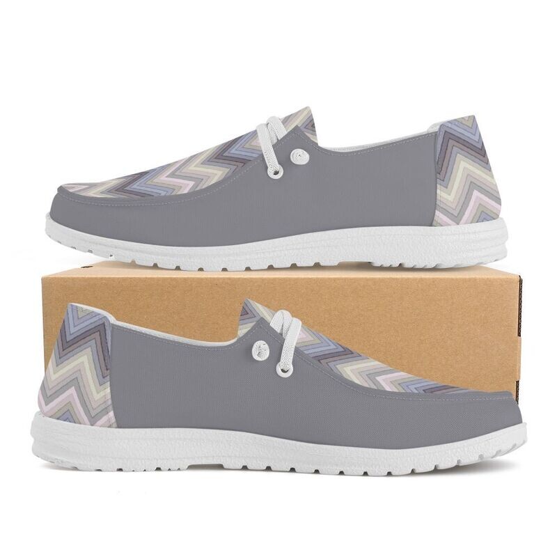 Chevron Pattern Canvas Loafers Dude! 9 Styles