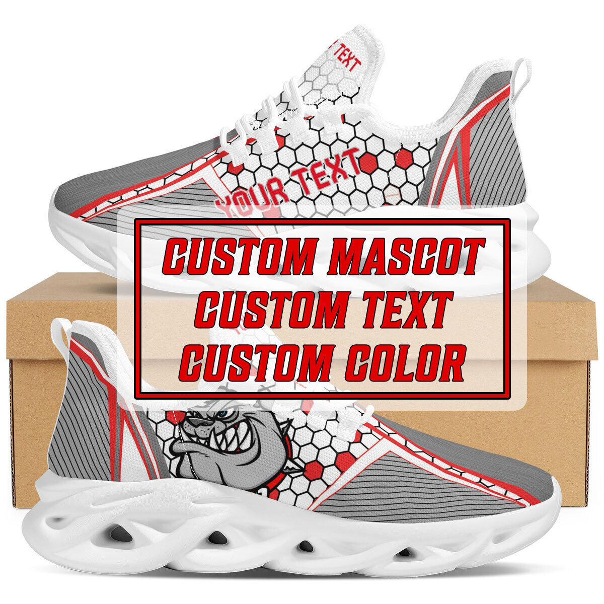Custom Flex Sole and Modern Hex Pattern Runners Custom Flex Sole and Modern Hex Pattern Runners