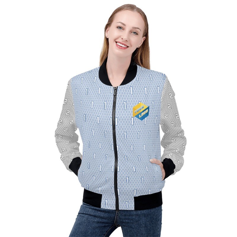 Women's Stylish Zip-Up Bomber Jacket