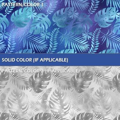Dark Iridescent Tropical Leaves Pattern Design Pack | 8 patterns