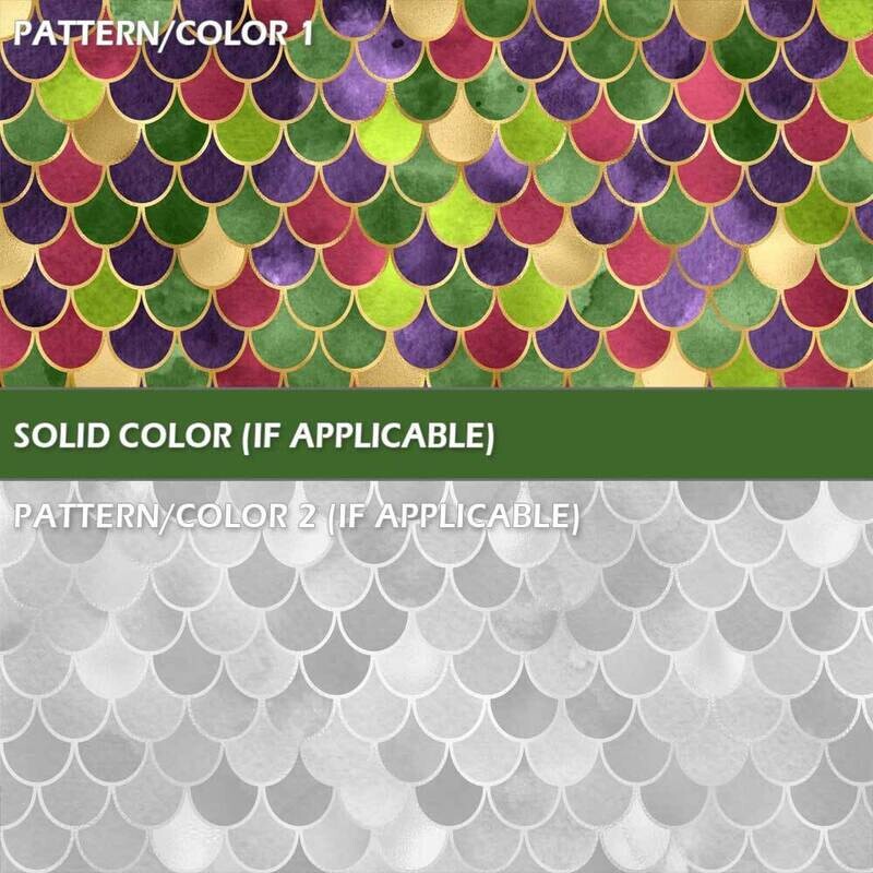Colorful Gold Tipped Mermaid Scales Pattern Design Pack | 8 patterns Colorful Gold Tipped Mermaid Scales Pattern Design Pack | 8 patterns