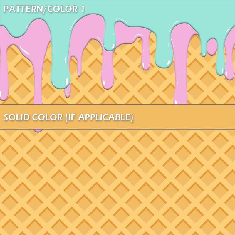 Fun Dripping Ice Cream Waffle Cone Sprinkles Design Pack | 8 patterns Fun Dripping Ice Cream Waffle Cone Sprinkles Design Pack | 8 patterns