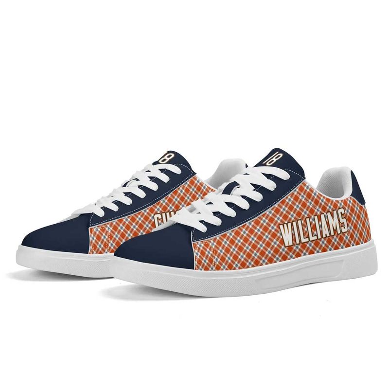 Customized Superfan Classic Plaid Leather Skateboard Shoes Customized Superfan Classic Plaid Leather Skateboard Shoes
