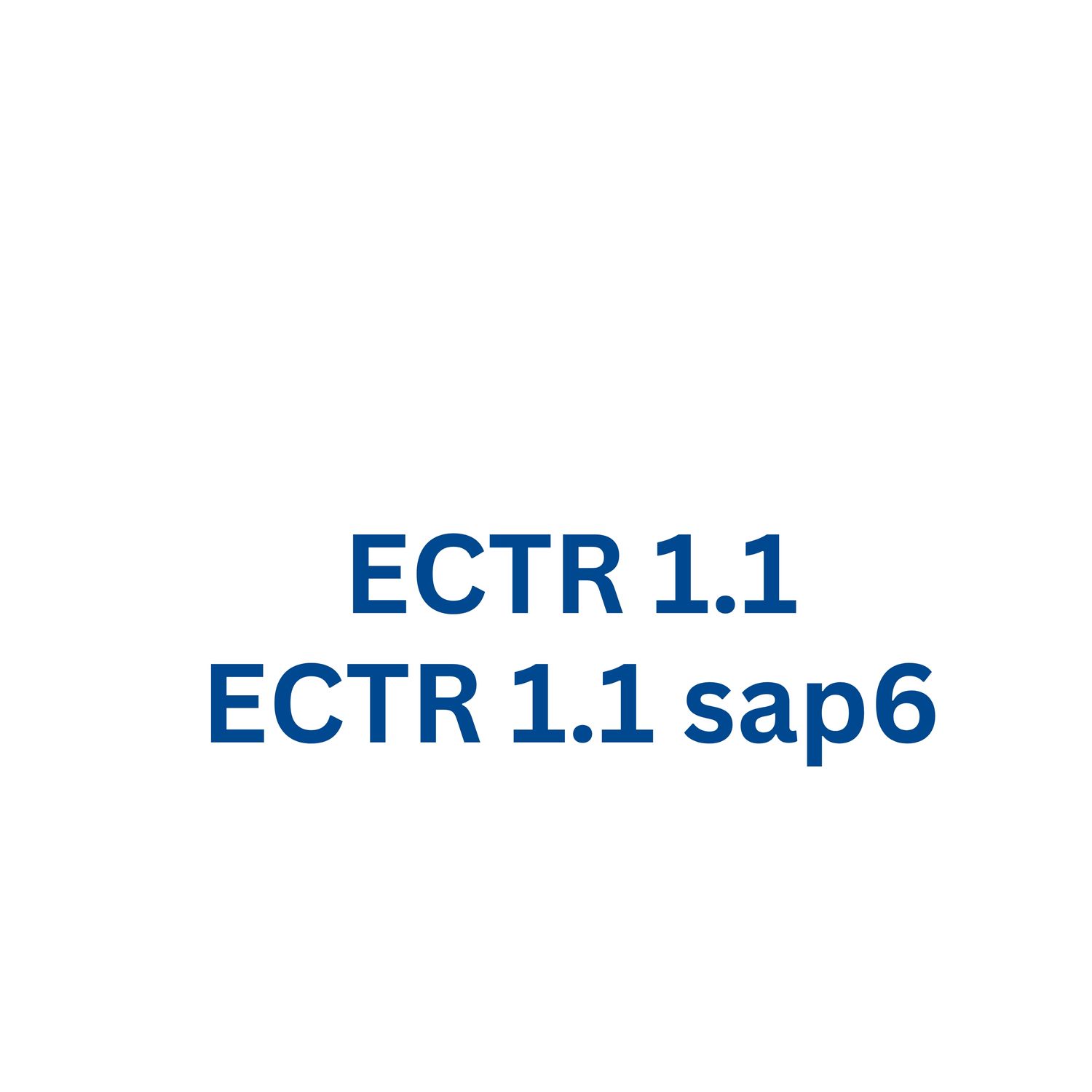 SAP ECTR 1.1 sps6