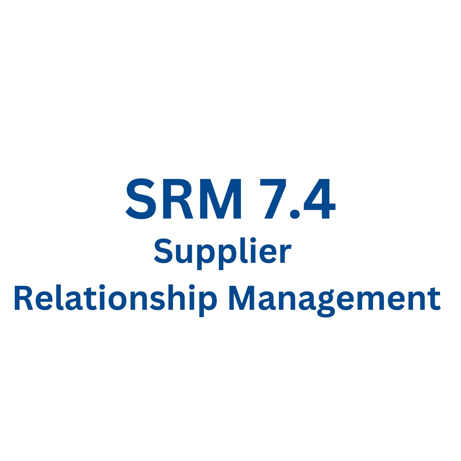 SAP SRM 7.4