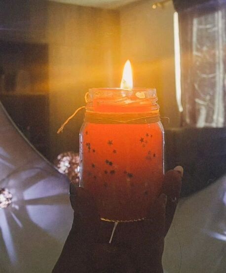 velas en frasco