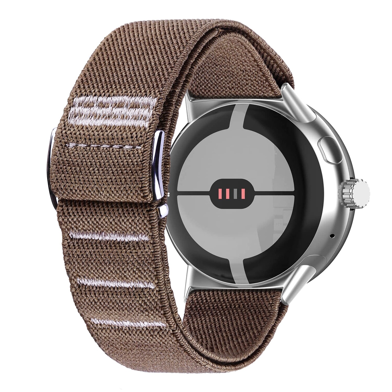Elastic Band compatible with GOOGLE PIXEL Watch Exercise Strap for Women Men Nylon Fabric Replacement Strap G Hook and Loop Band