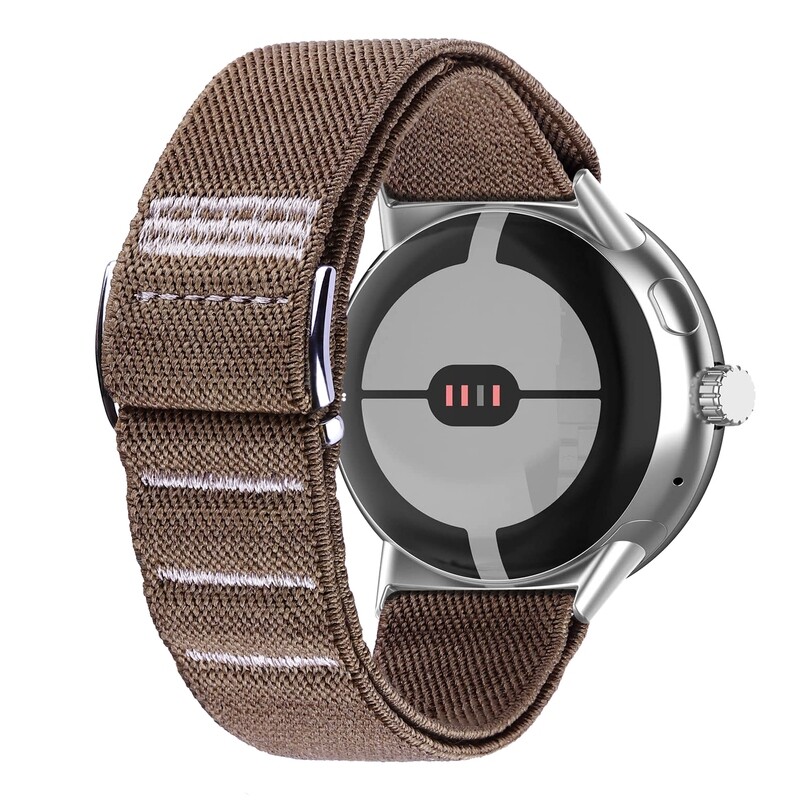 Elastic Band compatible with GOOGLE PIXEL Watch Exercise Strap for Women Men Nylon Fabric Replacement Strap G Hook and Loop Band