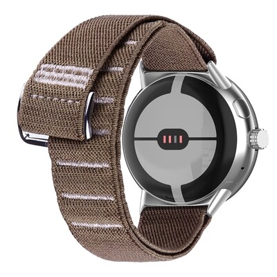 Elastic Band compatible with GOOGLE PIXEL Watch Exercise Strap for Women Men Nylon Fabric Replacement Strap G Hook and Loop Band