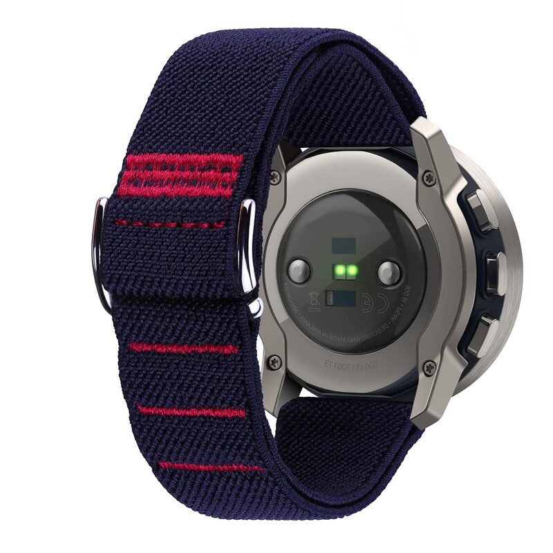 BAND compatible with SUUNTO 3 Fitness Vertical 9 Peak 5 Core 9 Baro Watch Strap For Sport Nylon Fitness Universal Band Hook Wrist Wrap Stretchy Nylon Loop Belt