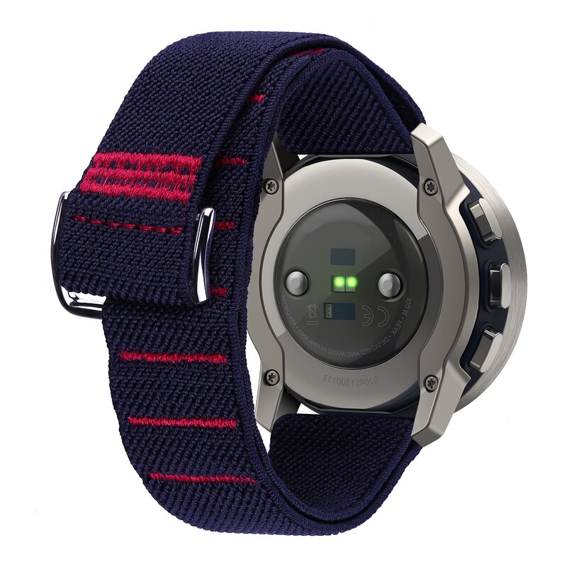 BAND compatible with SUUNTO 3 Fitness Vertical 9 Peak 5 Core 9 Baro Watch Strap For Sport Nylon Fitness Universal Band Hook Wrist Wrap Stretchy Nylon Loop Belt