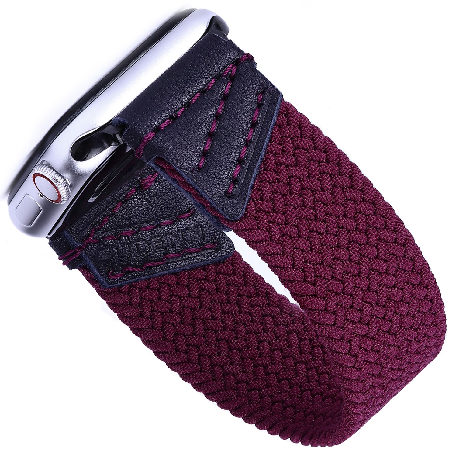 Leather &amp; Braided Elastic Band for Fitbit Versa 4 3 2 Sense 1 2 Charge 5 6 Solo Loop Sport Strap