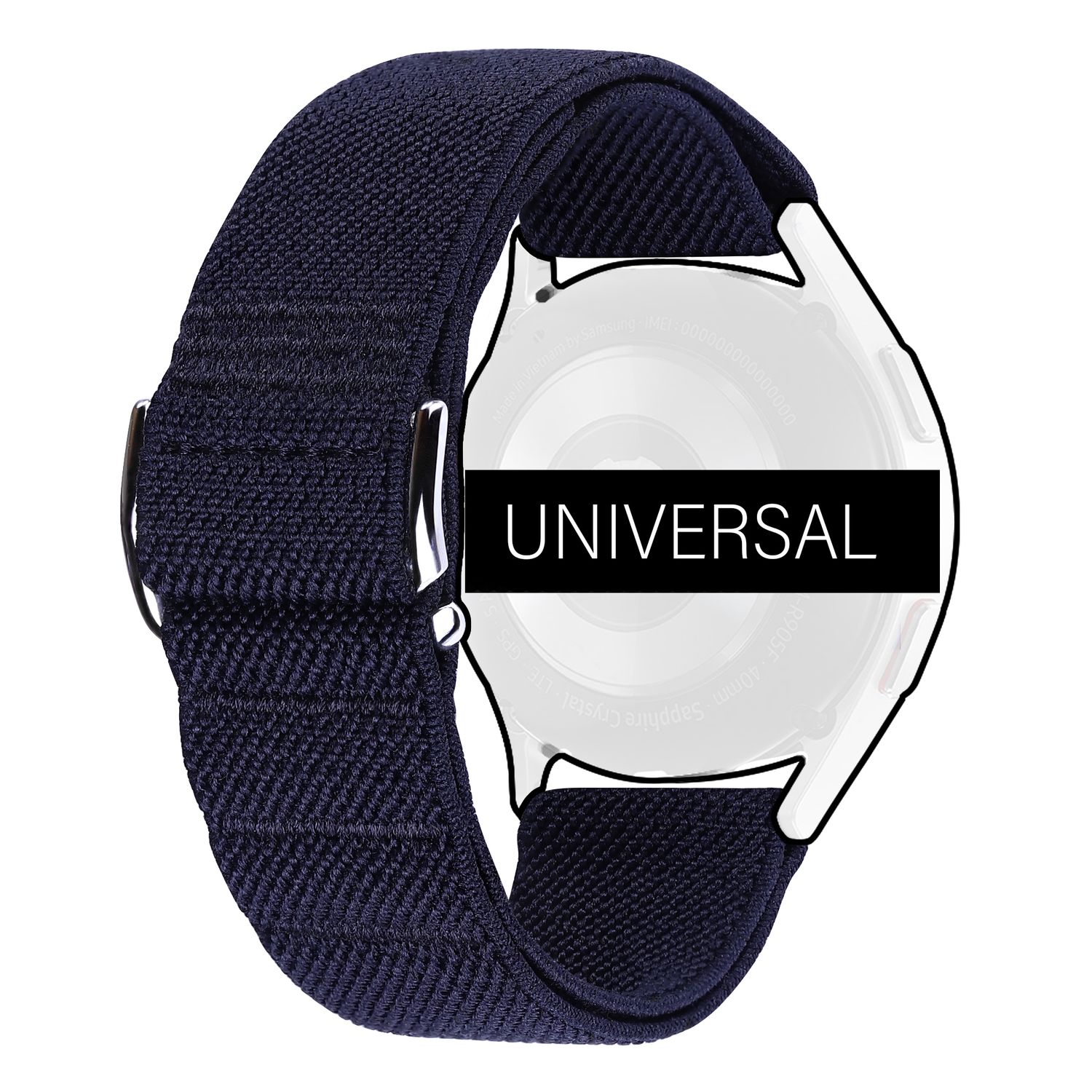 Elastic Band UNIVERSAL SMARTWATCH Strap Compatible With Coros Polar Ticwatch Skagen Fossil Huawei Amazfit Withings Montblanc G Hook and Loop