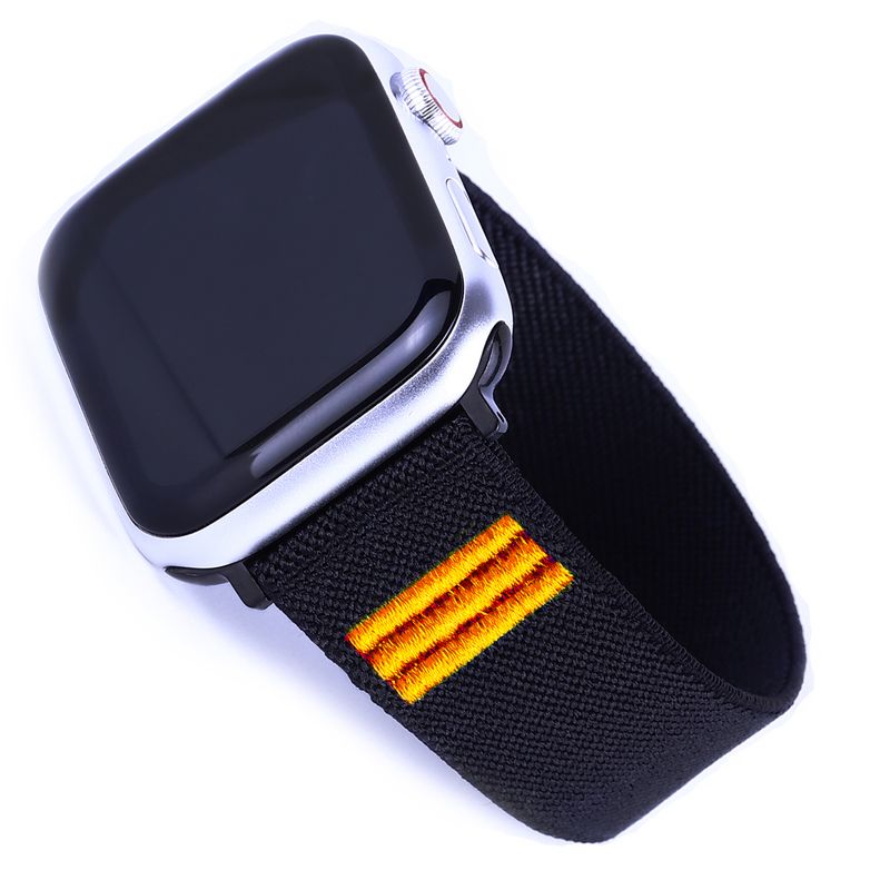 Solo Loop Band For Samsung Apple Google Pixel Fitbit Garmin Suunto Amazfit Huawei Polar Skagen Withings Citizen and more. Glossy Orange