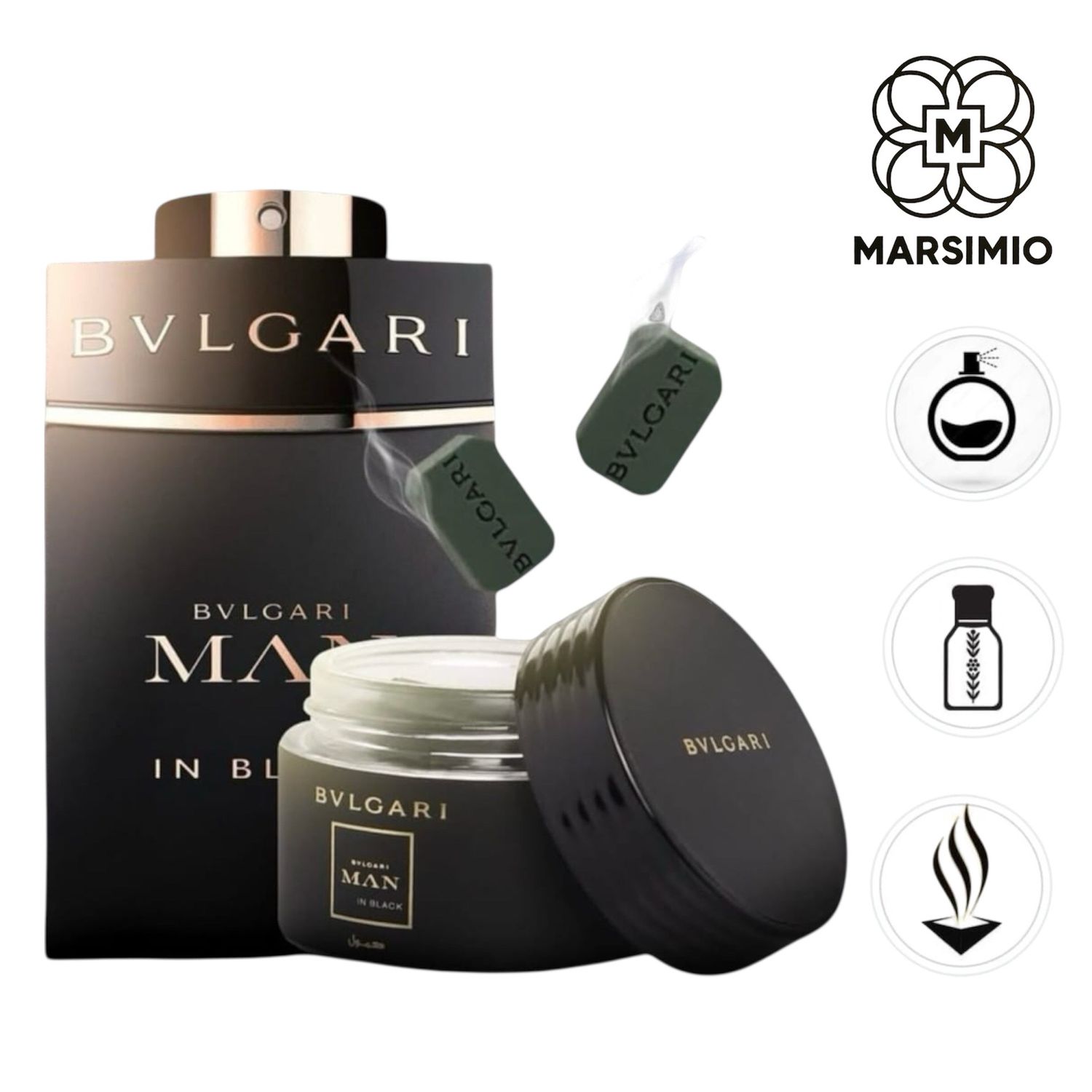 كبسولة البخور الذكي بخلاصة عطر BVLGARI MAN IN BLACK