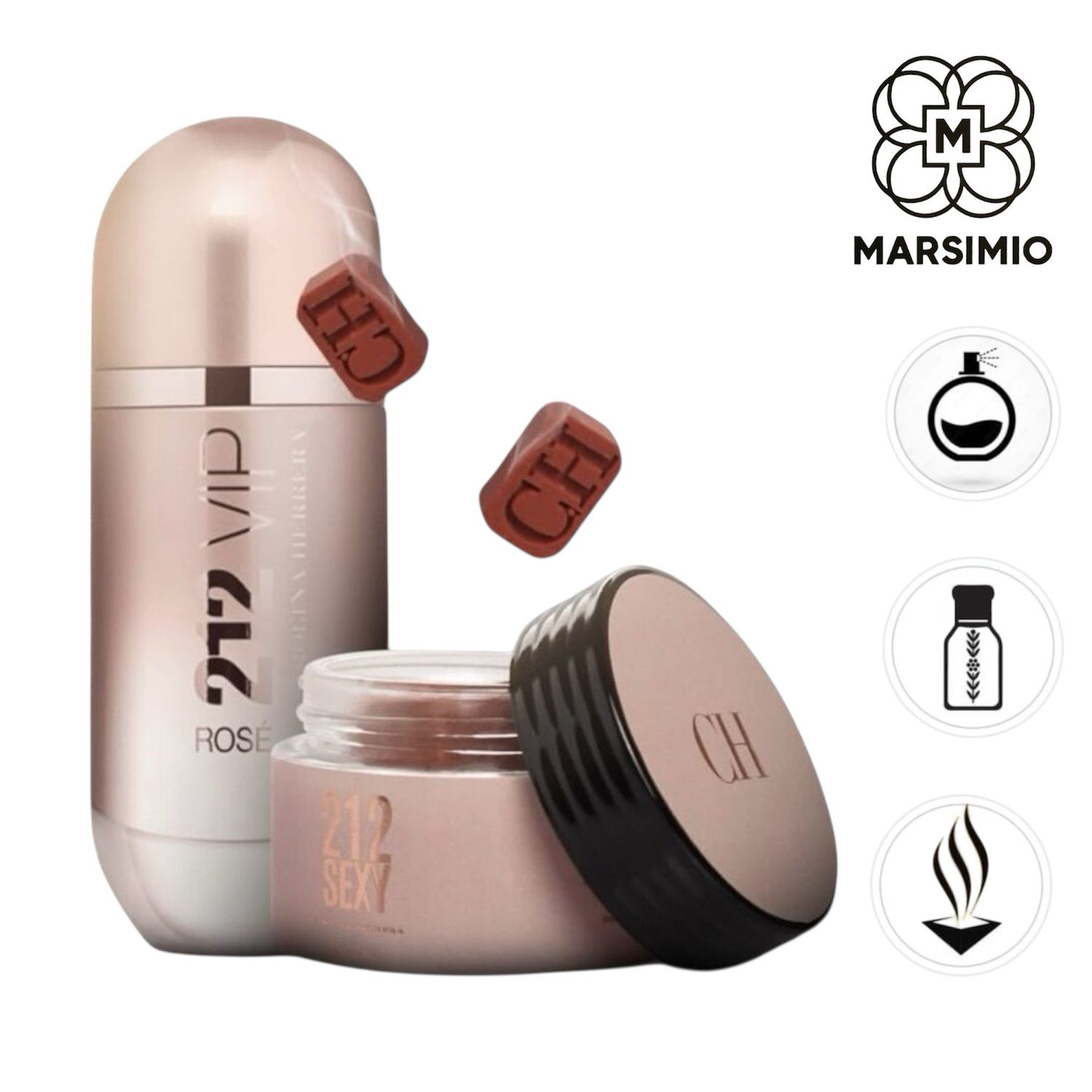 كبسولة البخور الذكي بخلاصة عطر CH ROSE 212 VIP