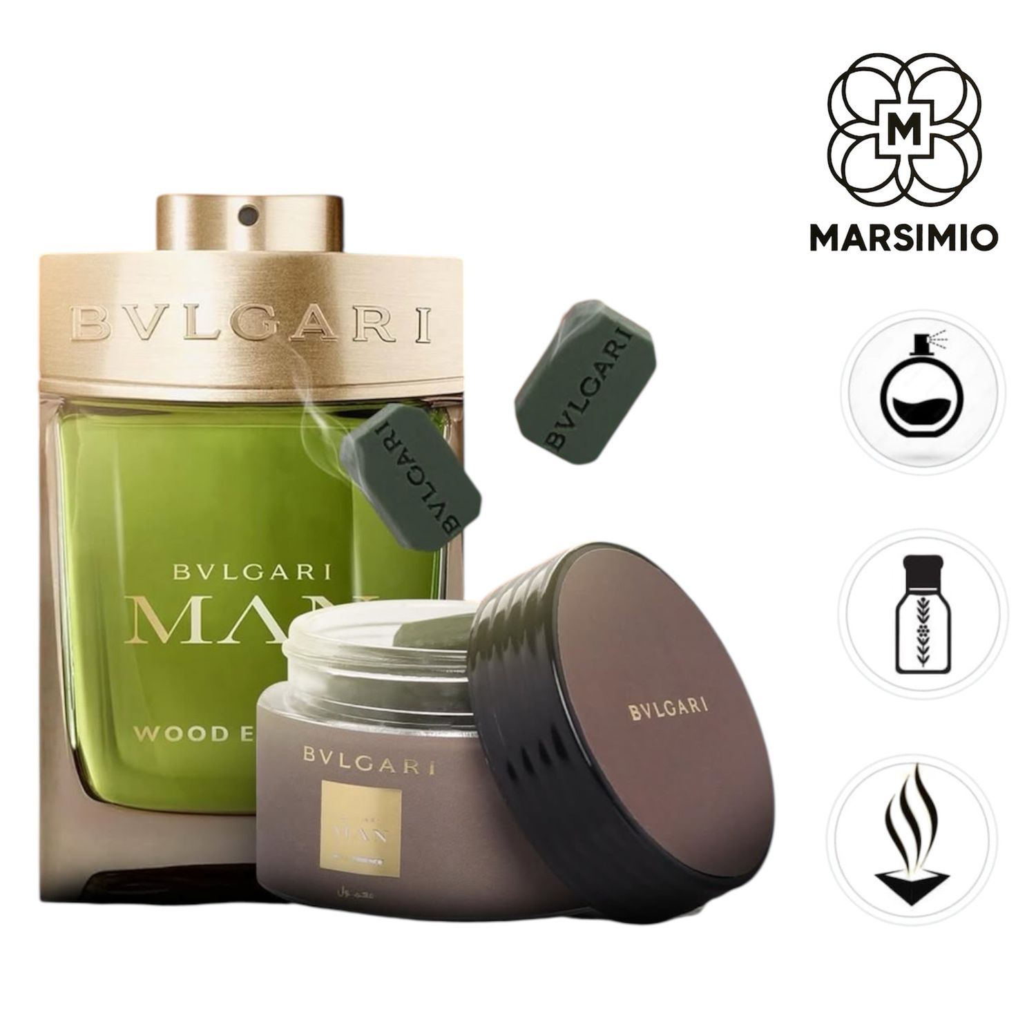 كبسولة البخور الذكي بخلاصة عطر Bvlgari Man Wood