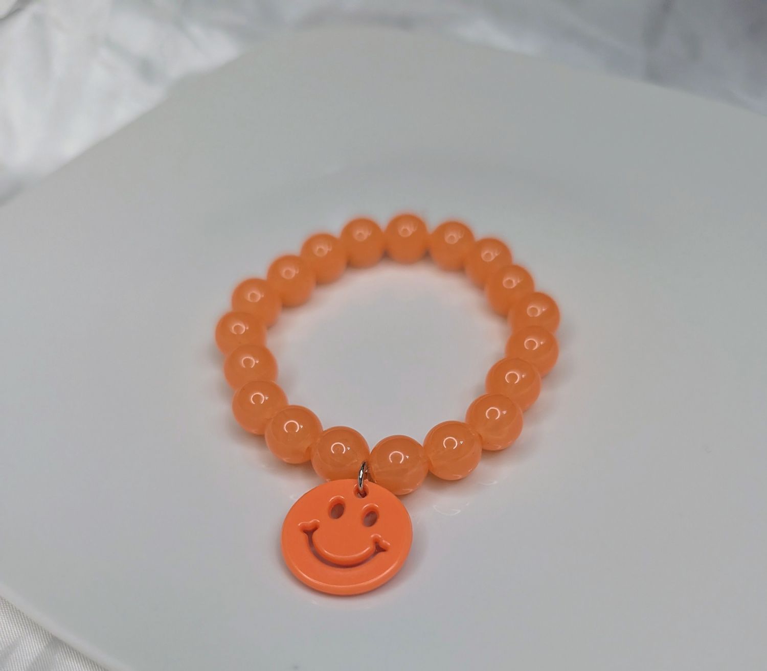 Orange Smiley Face Bracelet
