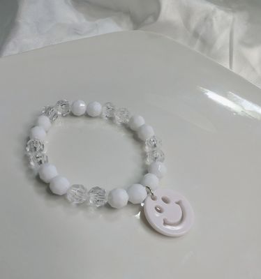 White Smiley Face Bracelet